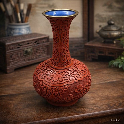 Chinesische zinnober vase - chinesische,
